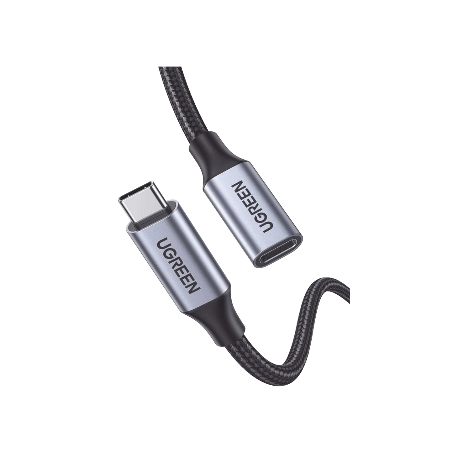 Cable USB-C Macho a USB-C Hembra / 1metro / USB-C 3.1 Gen 2 / Compatible con Thunderbolt 3 / Carcasa de Aluminio / Nylon Trenzado / Transferencia de Datos 10 Gbps / Soporta hasta 100W para Carga Rápida / 2 años de Garantía