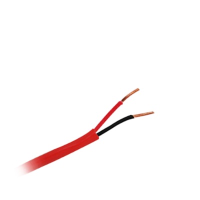Carrete de alambre 305 metros, 2 x 16 AWG, color rojo, tipo FPLR, CL2R, C (UL) FT4 para aplicaciones en sistemas de detección de incendio y sistemas de evacuación.