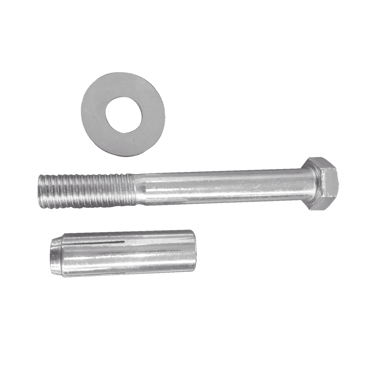Tornillo D / 4" de largo , C / rondana y taquete para tope D / hule para uso en concreto.