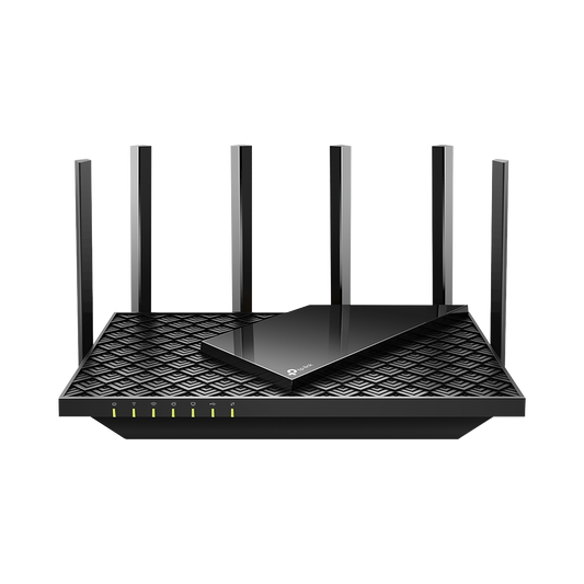 Router WiFi 6 doble banda / AX5400 MU-MIMO 4X4 y OFDMA / 1 puerto WAN 10/100/1000 Mbps / 4 puertos LAN 10/100/1000 Mbps / 1 puerto USB 3.0 /  6 potentes antenas.