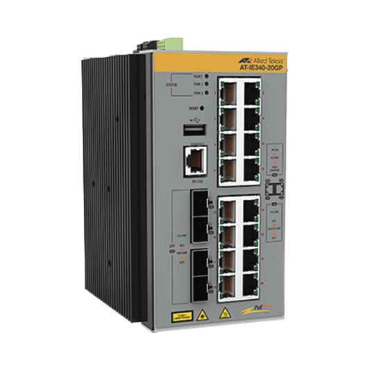 Switch Industrial Administrable Capa 3 de 16 x 10/100/1000 Mbps + 4 Puertos SFP, 240 W.
