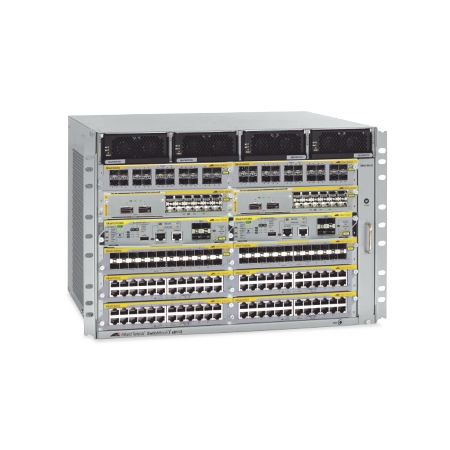 Switch Blade x8112 Chasis de Rack P/12 Slots, Incluye 1 Año de Net.Cover PREFERED