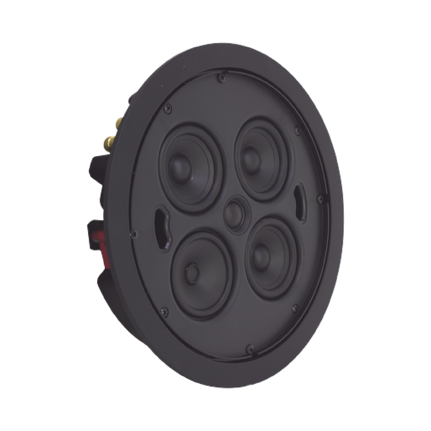Altavoz delgado de 3 vías para empotrar en el techo tres woofers de 3 ", un altavoz de medios de 3" y (1) tweeter de cúpula de seda de 20 mm