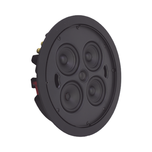 Altavoz delgado de 3 vías para empotrar en el techo tres woofers de 3 ", un altavoz de medios de 3" y (1) tweeter de cúpula de seda de 20 mm