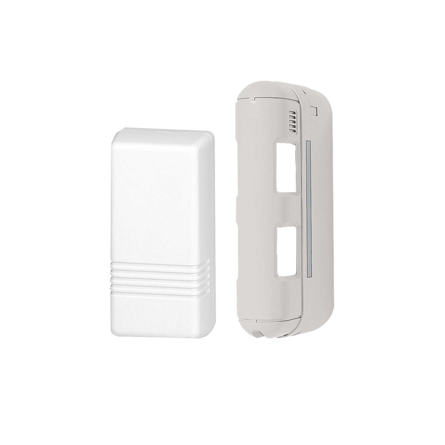 Detector de movimiento inalámbrico de doble cobertura, ideal para lugares angostos, fachadas o generar bardas virtuales hasta 24 metros / Incluye Transmisor 5816 para paneles Honeywell