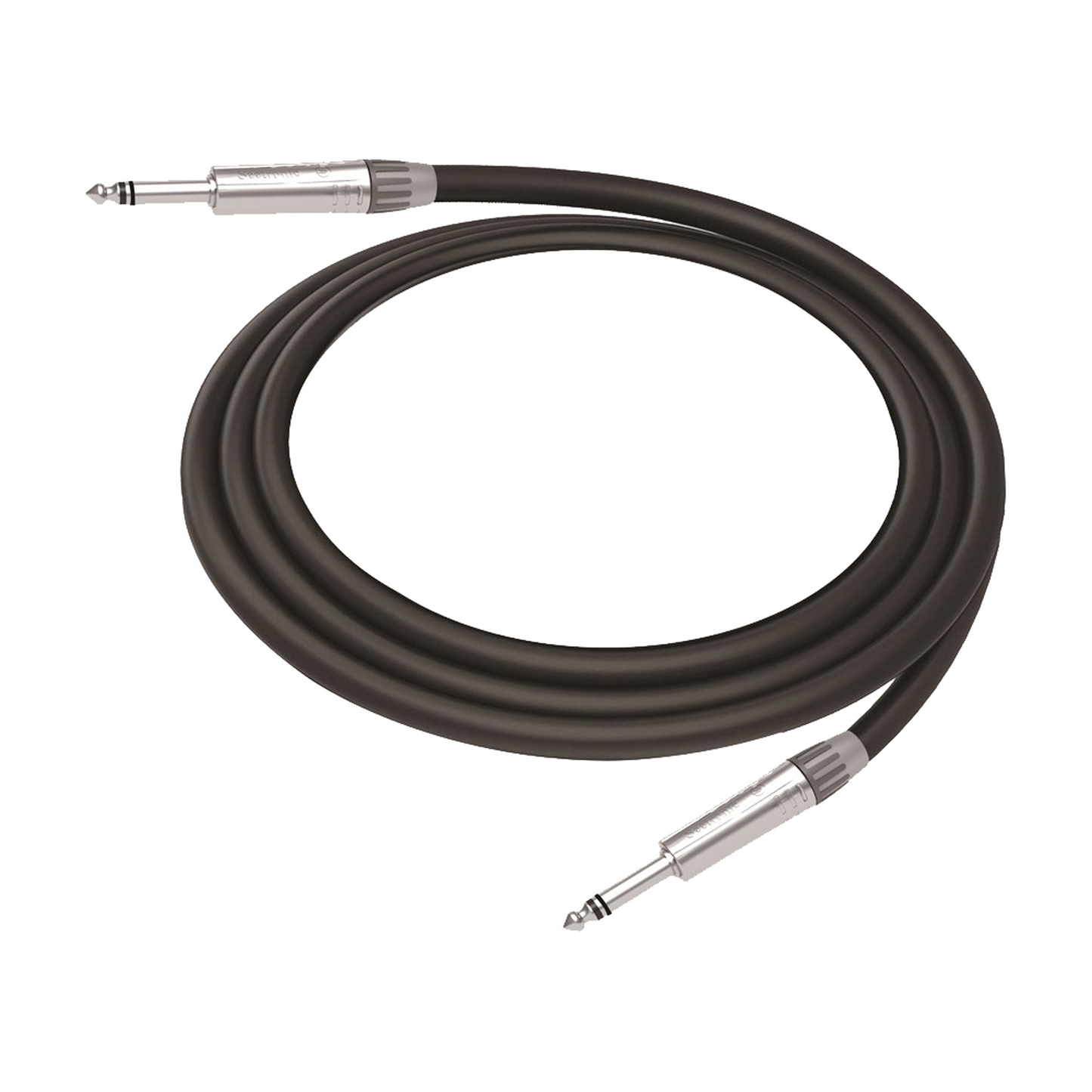 Cable de Audio | Plug 1/4 in a Plug 1/4 in Stereo | Carcasa Cromada | Conectores Seetronic | Longitud 5m