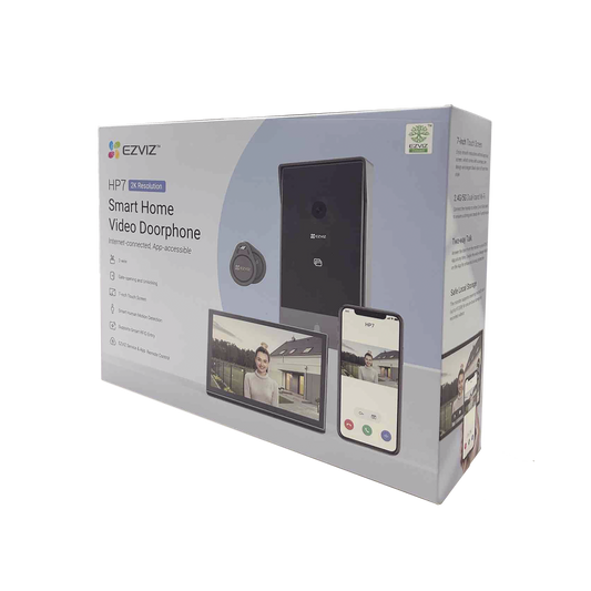 Videoportero IP Conexión a 2 Hilos / Con Monitor Wi-Fi para Interior / Frente de Calle  IP65 Uso Exterior Protegido / Cámara 3 Megapíxel / Llamada a la App / Apertura remota  / Soporta 2 Puertas / Ranura para MicroSD