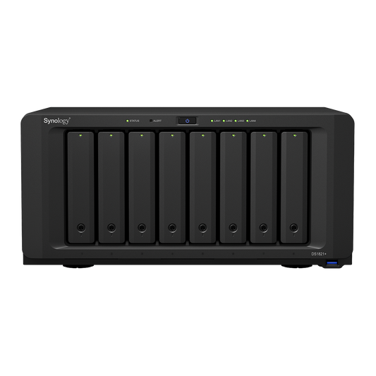 Servidor NAS de 8 Bahías (Expandible a 18 Bahías) / Hasta 324 TB / 4 GB RAM / Servicio Nube Gratis (P2P) / Administración Remota y Respaldo Programado