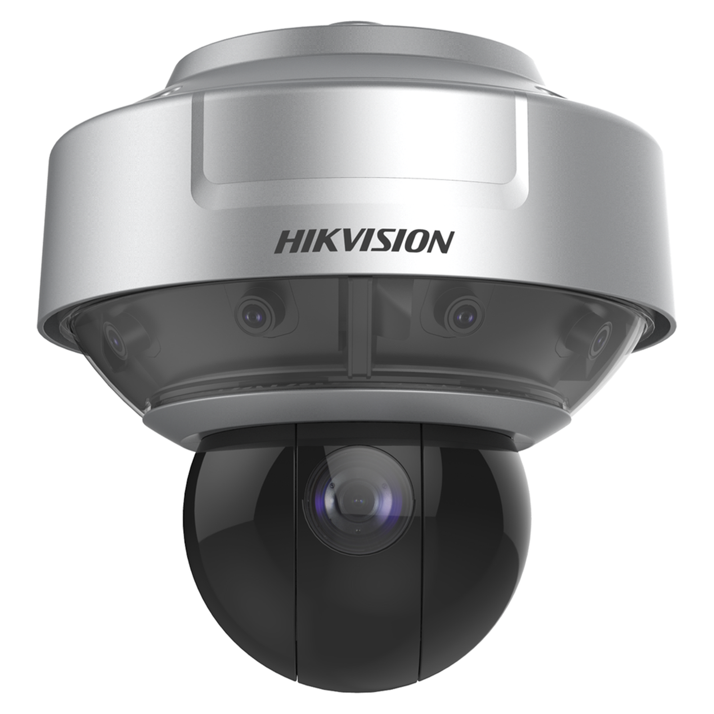 Domo PanoVu series / Vista Panorámica 360° / 8 Lentes de 4 Megapixel + PTZ 4 Megapixel de 40X Zoom / Posicionamiento 3D / IP66 / IK10 / WDR 120 dB