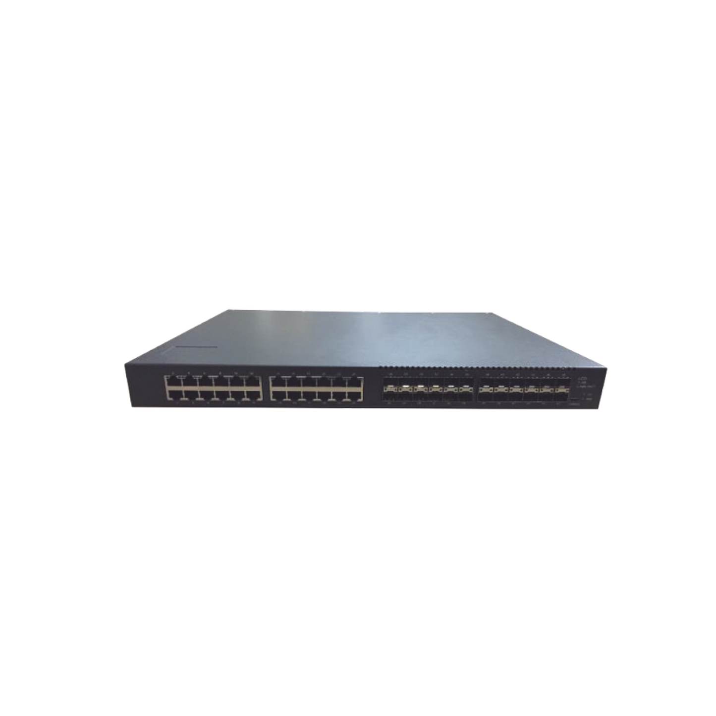 Switch Gigabit / Administrable Capa 3 / 24 puertos 10/100/1000 Mbps + 24 puertos SFP / 8 puertos SFP+ 10 G de Uplink.