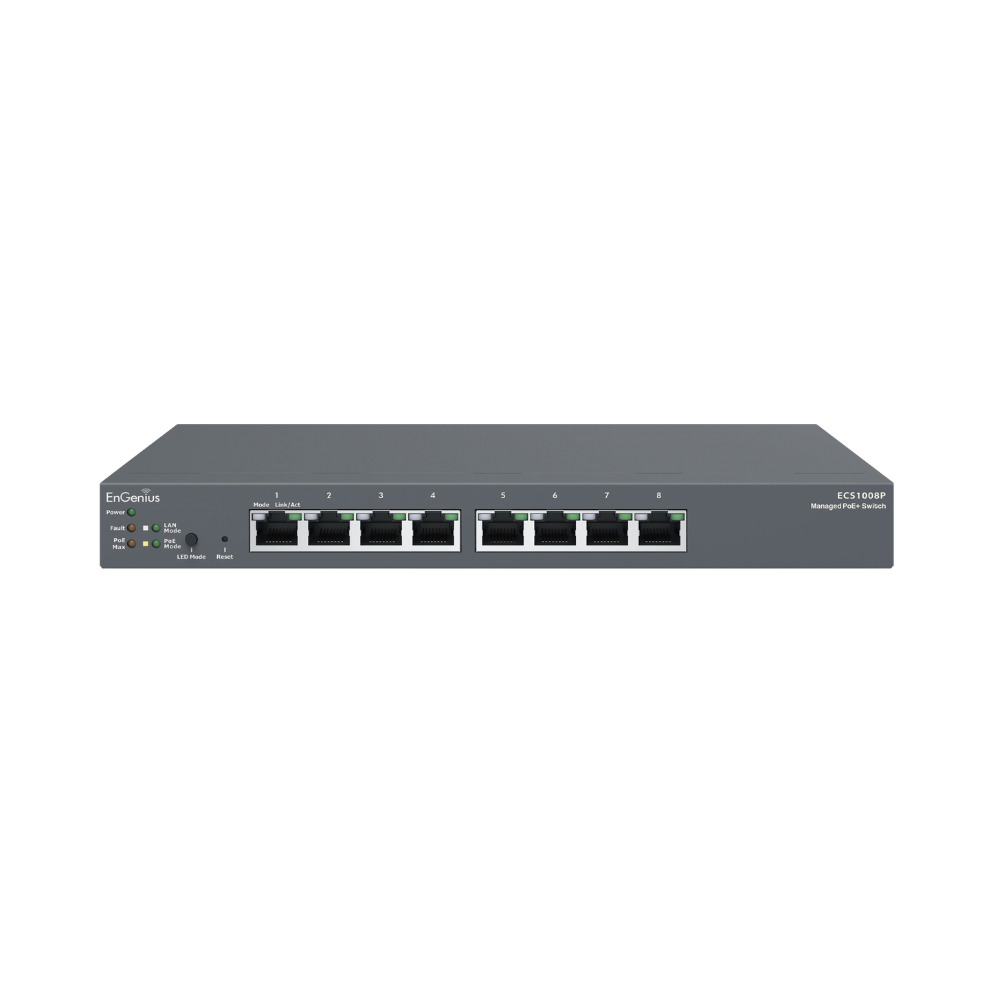 Switch PoE de Escritorio Administrado en la Nube, 8 Puertos 802.3 af Capa 2 de 55 W