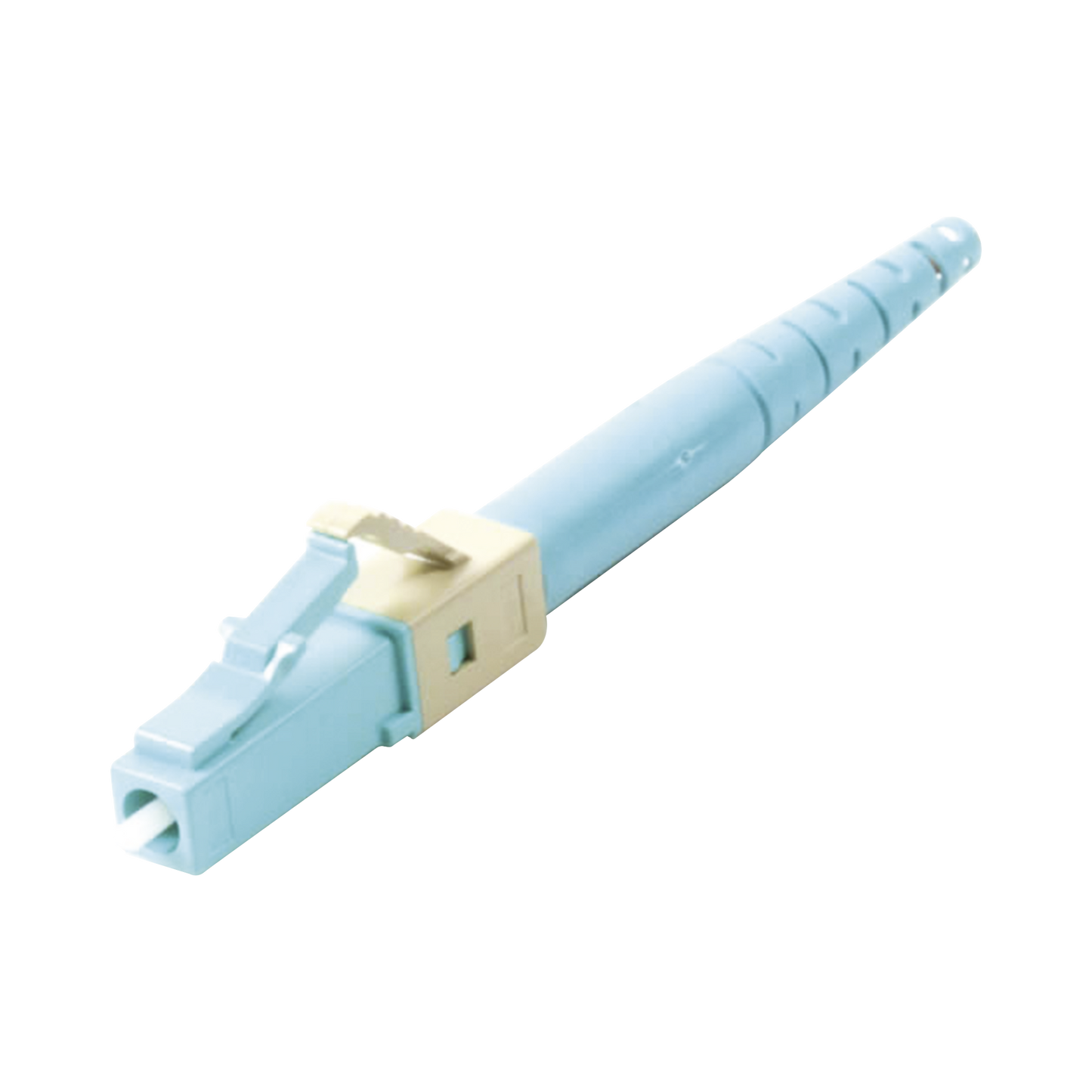 Conector de Fibra Óptica LC Simplex Optifuse Tipo Splice-On, Multimodo (OM3/OM4) Para fibra de 250/900um Color Aqua