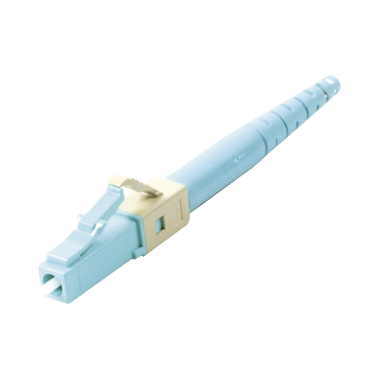 Conector de Fibra Óptica LC Simplex Optifuse Tipo Splice-On,  Multimodo (OM3/OM4) Para fibra de 250/900um Color Aqua
