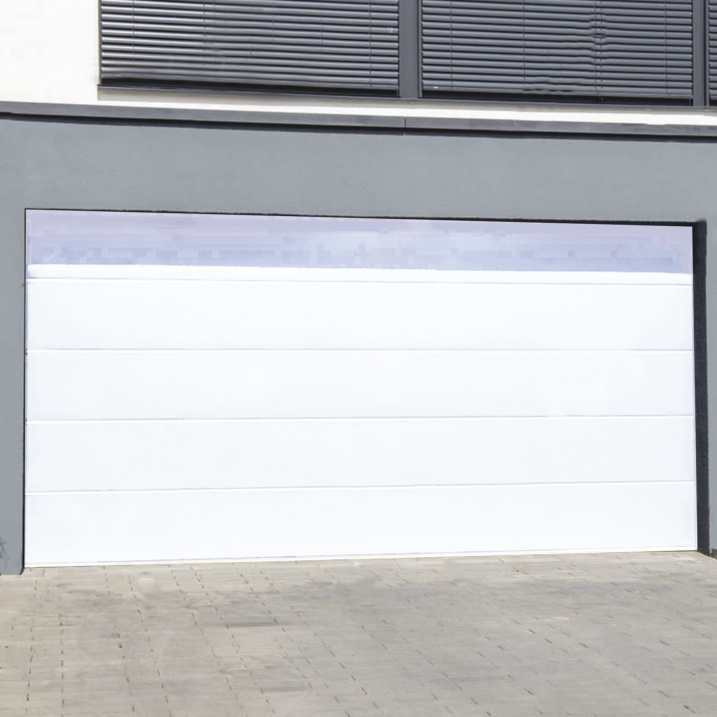 Puerta de Garage de alta calidad, Lisa color blanco 20x9 pies, AISLADA, Estilo Americana.