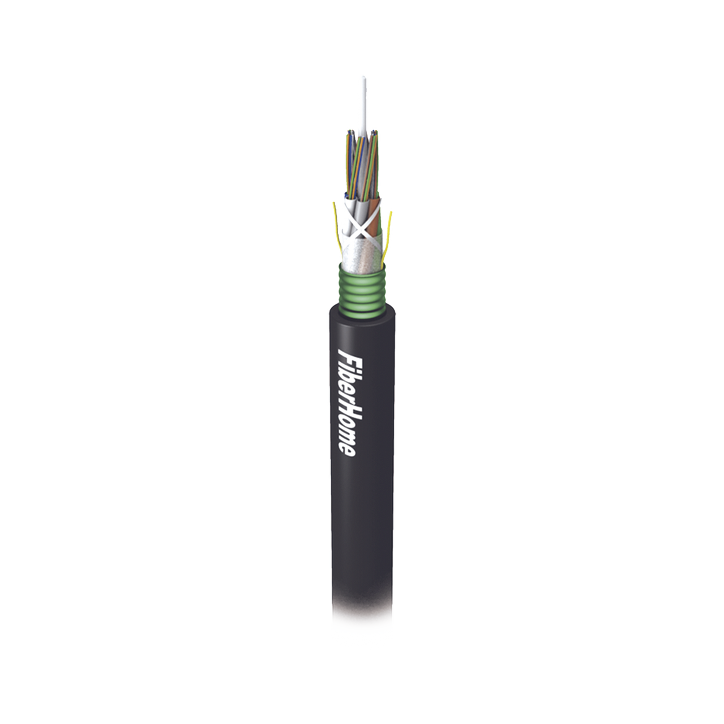 Kilómetro de Fibra Óptica para Exterior G.652D, Armada, Monomodo de 24 Hilos, Loose Tube, Color Negro