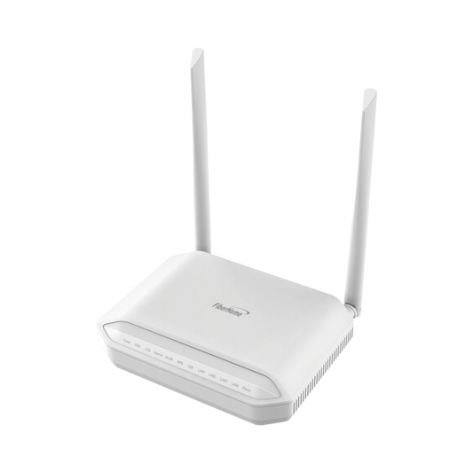 ONU GPON, WiFi 2.4 GHz, 2 Puertos Gigabit + 2 Puertos Fast Ethernet, conector SC/UPC