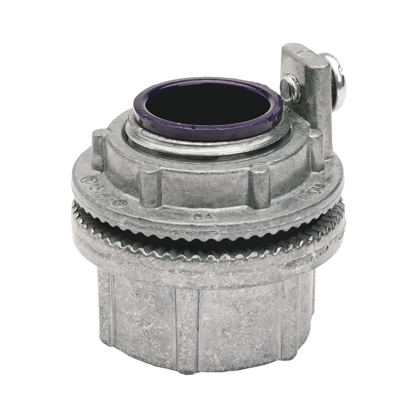 Conector Meyers de Aluminio de 3/4" con tornillo de puesta a tierra, disponible para Áreas Peligrosas Clase 1 División 2 de acuerdo con NEC 501.10.