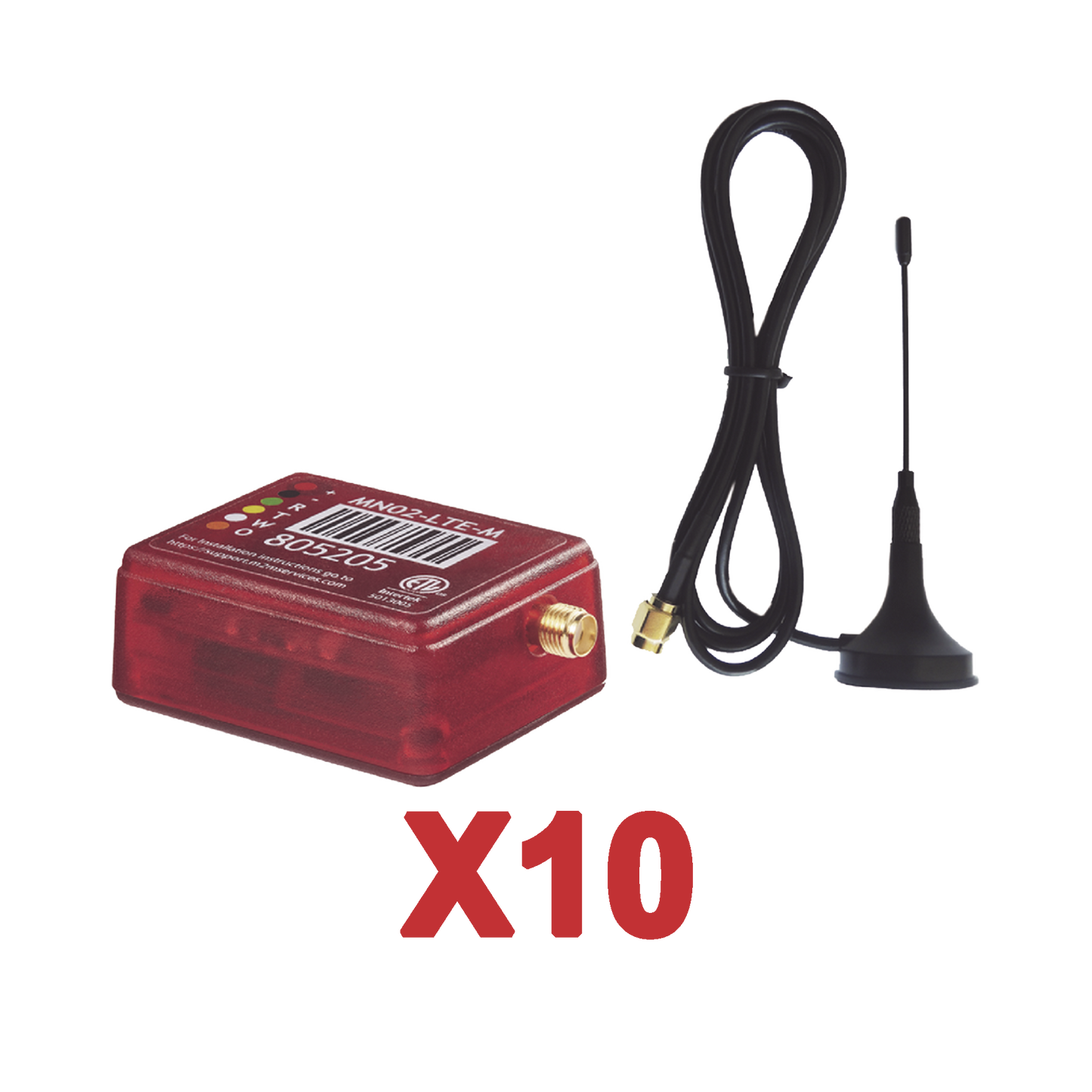 KIt de 10 Comunicadores de Alarma MN02LTEMV3 con Antena 4GLTEM and 5G / Incluyen 2 Años de Cobertura / Aplicación Gratuita / Cero Configuración / Compatible Honeywell/DSC/CROW/PIMA