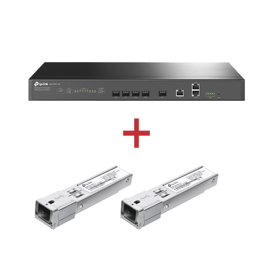 Kit para ISP´s /  Paquete de 1 OLT 4 puertos PON / DS-P7001-04 + 2 Módulos PON DSP-MAC+ de regalo