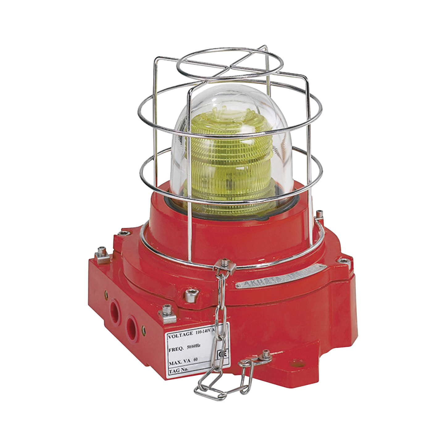 Luz de advertencia LED, a prueba de explosión, 110-240 Vca, ATEX, IECEX, ambar