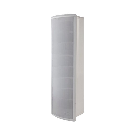 Altavoz Tipo Columna para Exterior, Configurable a 40, 20, 10 o 5 Watts, Color Blanco, Fabricado en Aluminio