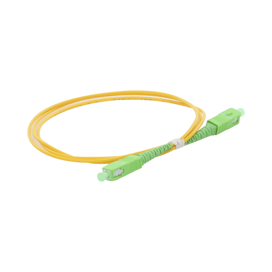 Jumper de Fibra Óptica Monomodo SC/APC-SC/UPC Simplex de 1 metro, 2mm