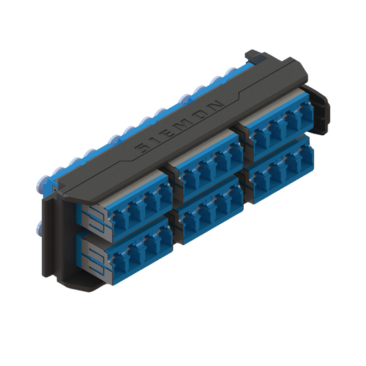 Placa Acopladora LightVerse, 12 Conectores Dúplex LC/UPC, Acepta hasta 24 fibras Monomodo (No Shuttered)