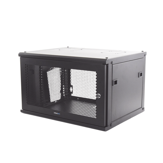 Gabinete Linkedpro de Montaje en Pared, de 19in, Puerta Perforada, 6 UR, 450 mm de Profundidad, Color Negro