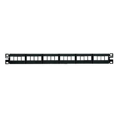 Panel de Parcheo Modular Keystone (Sin Conectores), de 24 Puertos, Identificación con Etiqueta Adhesiva, 1UR