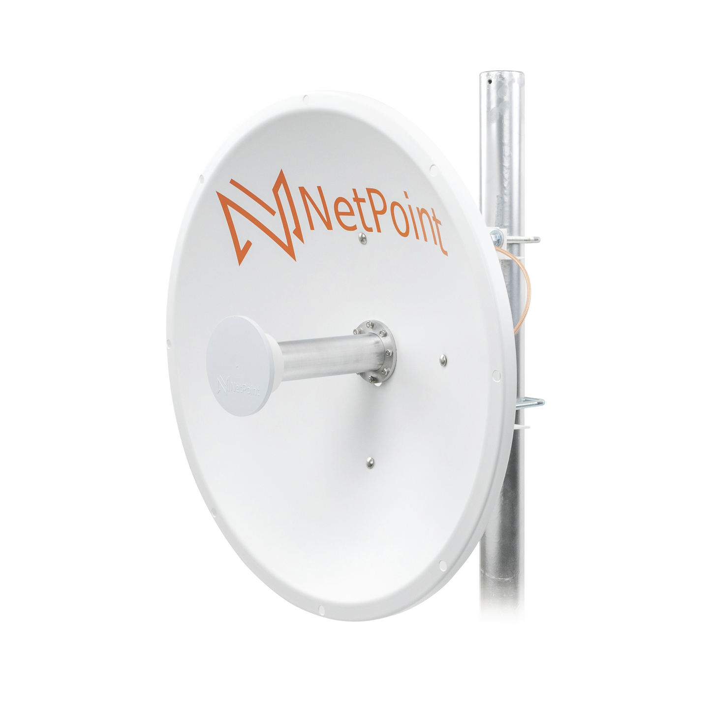 Antena Direccional de alto rendimiento / diámetro de 60 cm / 4.9-6.4 GHz / Ganancia 30 dBi / SLANT de 45 ° y 90 ° / Ideal para 30 km / Conector N-Macho / Montaje y jumpers incluidos.