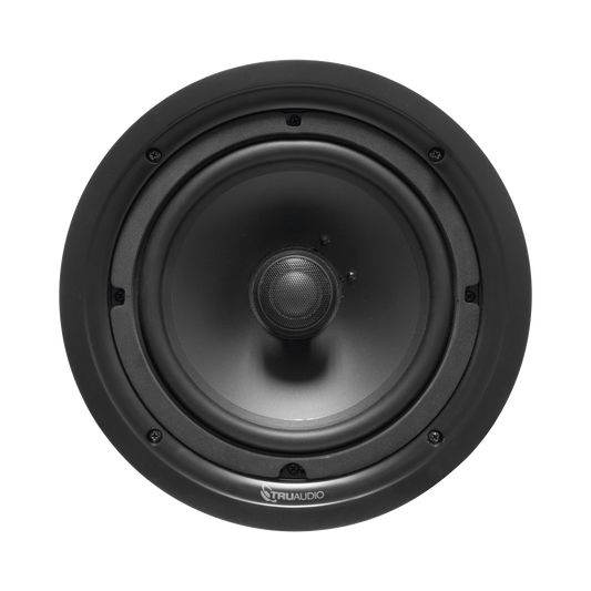 Phantom Series Altavoz de techo de 2 vías, woofer de polietileno inyectado de 8in, tweeter giratorio 1in, 5-120 watts, 8 Ohms