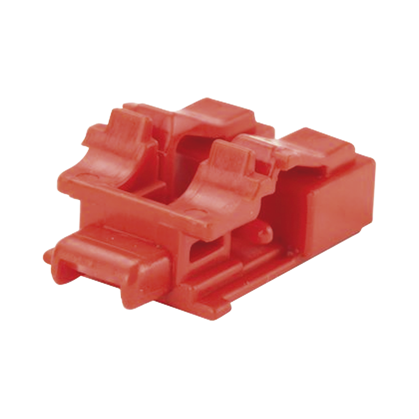 Kit de 10 Dispositivos LOTO para Bloquear Puertos de Fibra Óptica LC Duplex, Color Rojo, Incluye Llave de Extracción