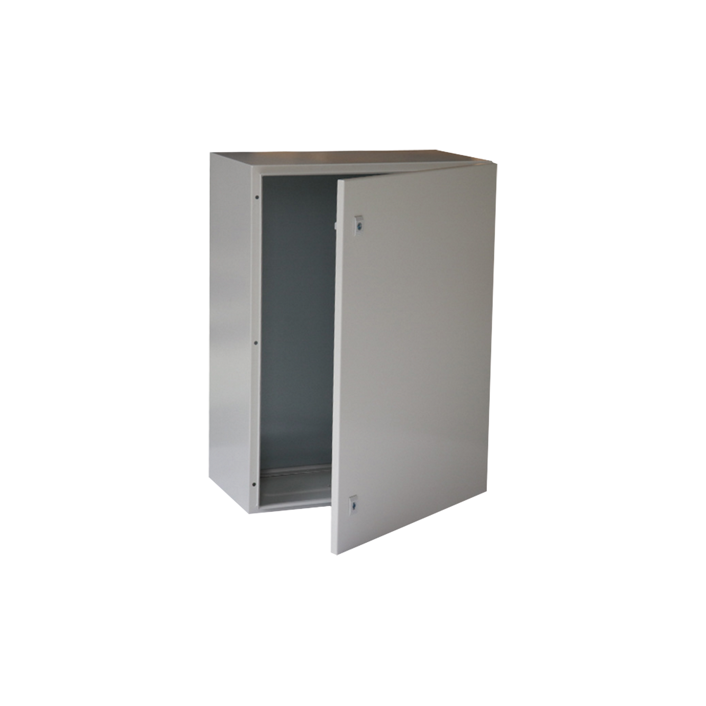 Gabinete de Acero IP66 Uso en Intemperie (400 x 600 x 250 mm) con Placa Trasera Interior Metálica y Compuerta Inferior Atornillable (Incluye Chapa y Llave).