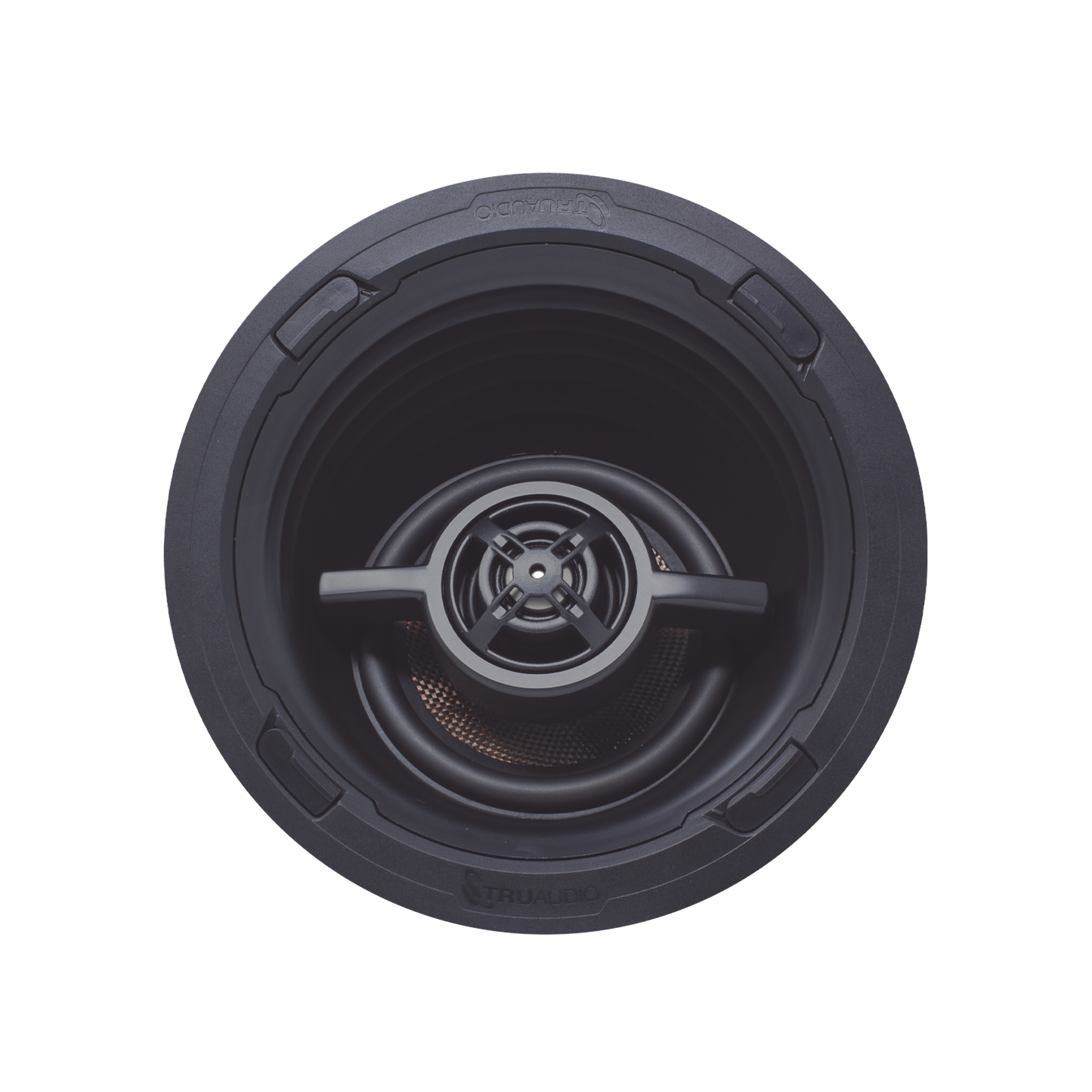 REV Series Altavoz LCR | Rango Medio Giratorio | Angulo para Techo de 3 Vias | Cine en Casa | Woofer de 7in de Fibra de Carbono | Tweeter de 1in | 175W | 8Ω