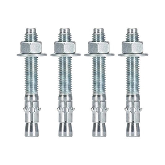 Kit de Anclaje a Piso, Para Rack de 2 o 4 Postes, Fabricado en Acero, 4 Piezas