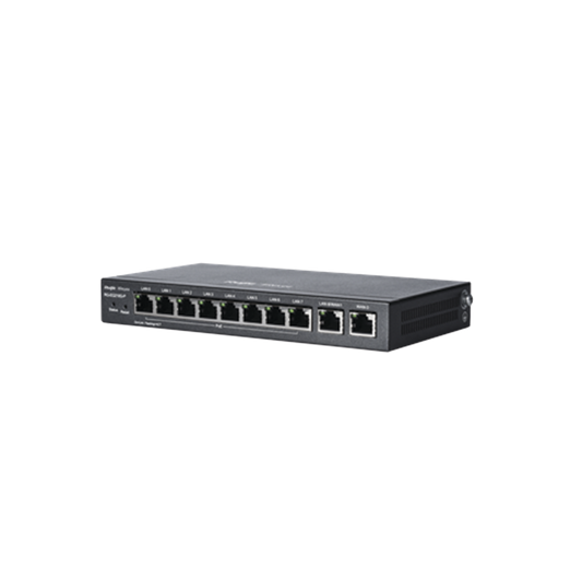 Router Balanceador PoE Cloud 10 puertos gigabit (8 puertos PoE), soporta 4x WAN configurables, hasta 200 clientes con desempeño de 600 Mbps asimétricos