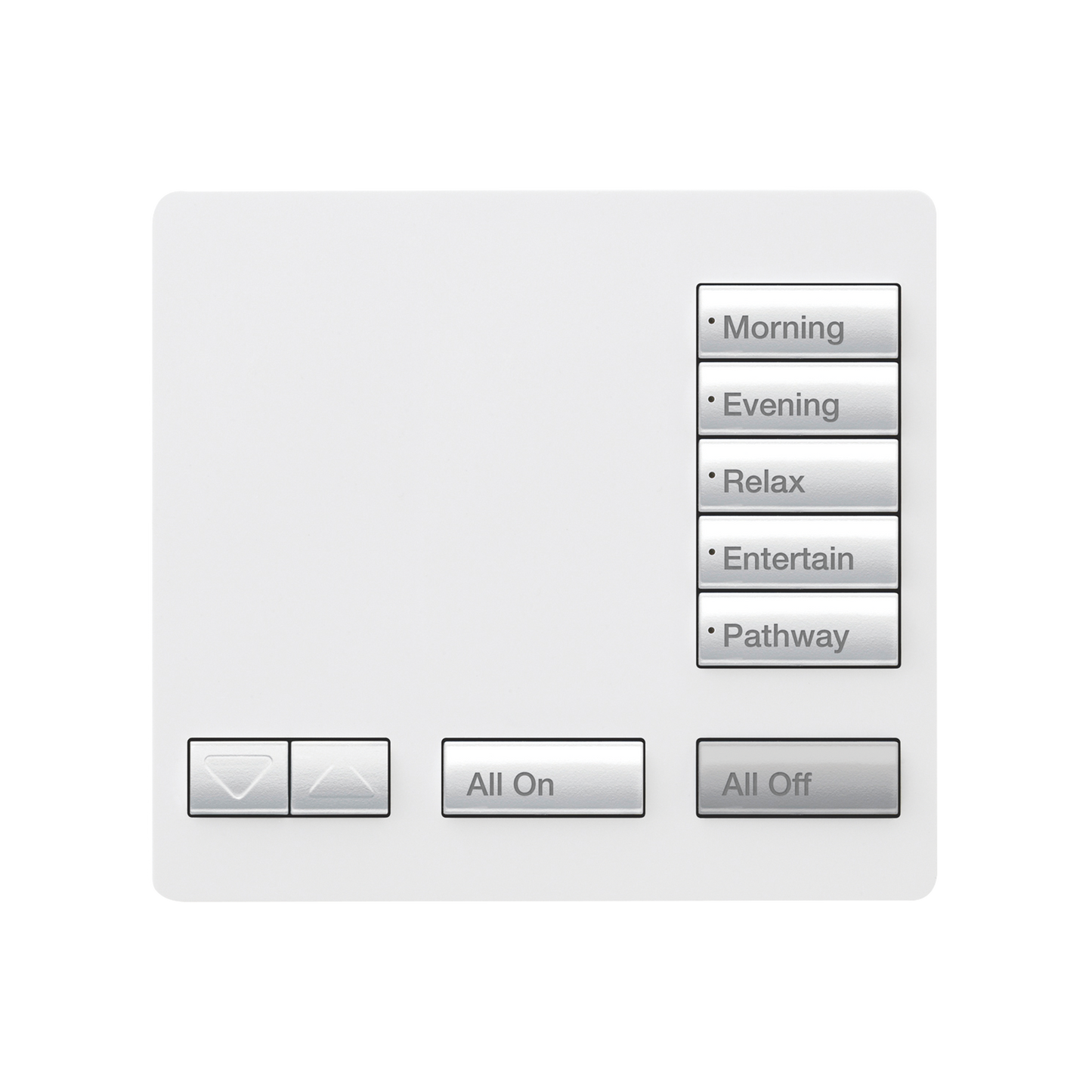 Teclado seetouch, sobre mesa 5 botones, Botonera Retroiluminada / programe escenas diferentes en cada botón.