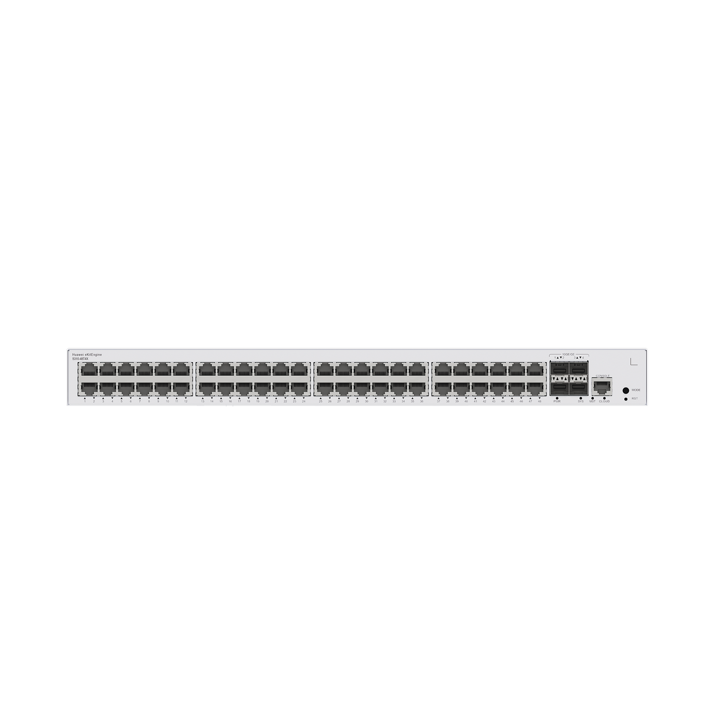 HUAWEI eKit - Switch Gigabit Administrable Capa 3 / 48 puertos 10/100/1000 Mbps / 4 Puertos SFP+ Uplink / iStack / Administración Nube Gratis