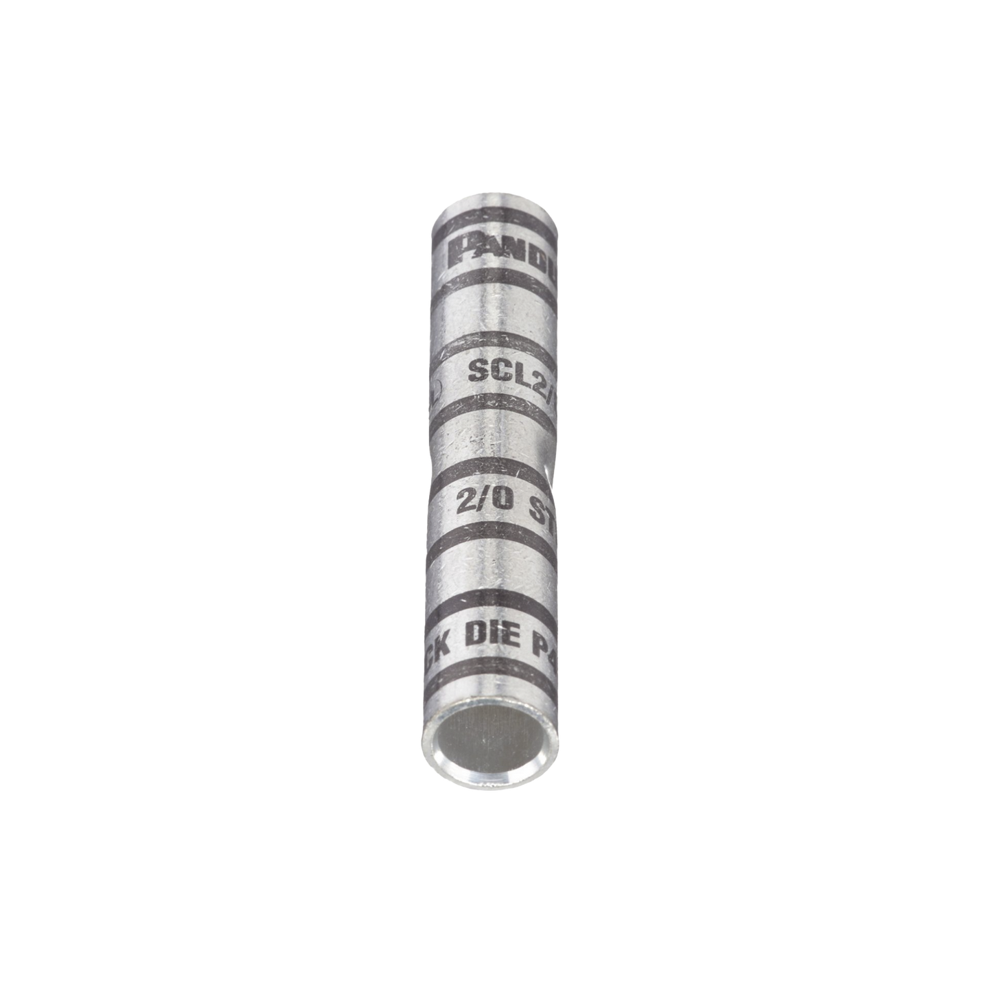 Empalme de Compresión a tope de Cobre tipo barril largo. Para cable 2/0 AWG, Paquete de 10 Piezas