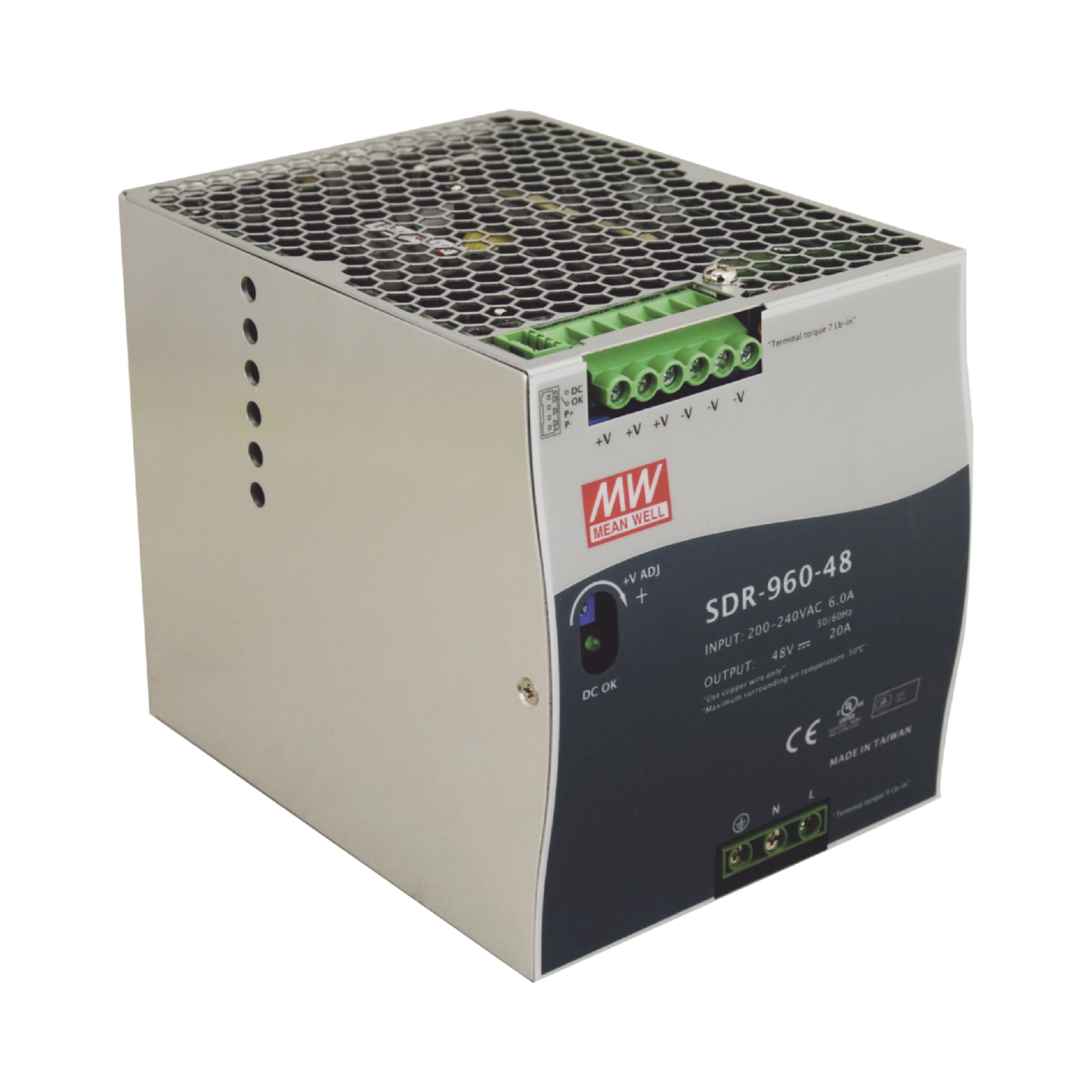Fuente de Poder Industrial de 960W de Potencia de Salida / 48V, para montaje en Riel Din