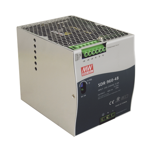 Fuente de Poder Industrial de 960W de Potencia de Salida / 48V, para montaje en Riel Din