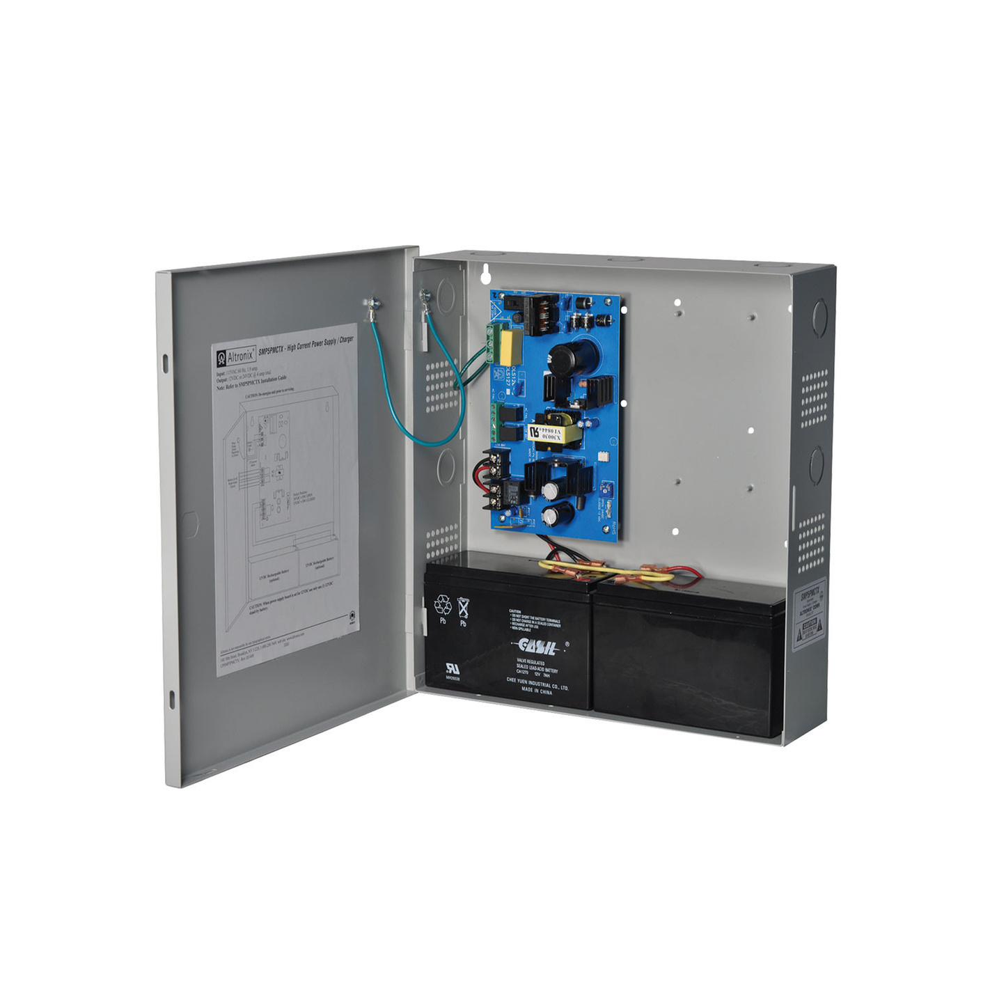 Fuente de poder de 12/24 Vcc, 4 A. Ideal para aplicaciones de intrusión / Acceso / CCTV / Fuente Supervisada / Con capacidad de baterías de respaldo / Requieren baterías
