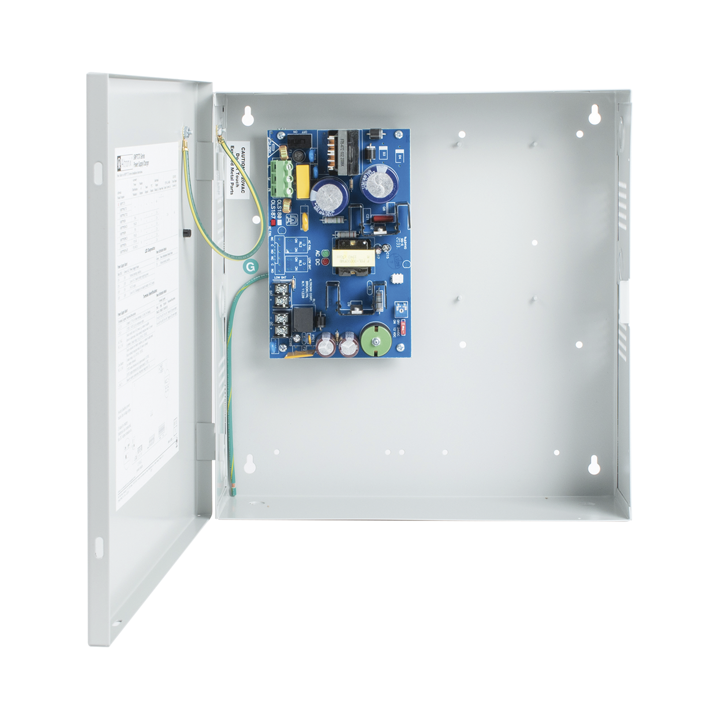 Fuente seleccionable de 12 / 24 Vcc @ 6 Amp. / 1 salida / Ideal para aplicaciones de potencia / Con capacidad de baterías de respaldo / Requieren baterías