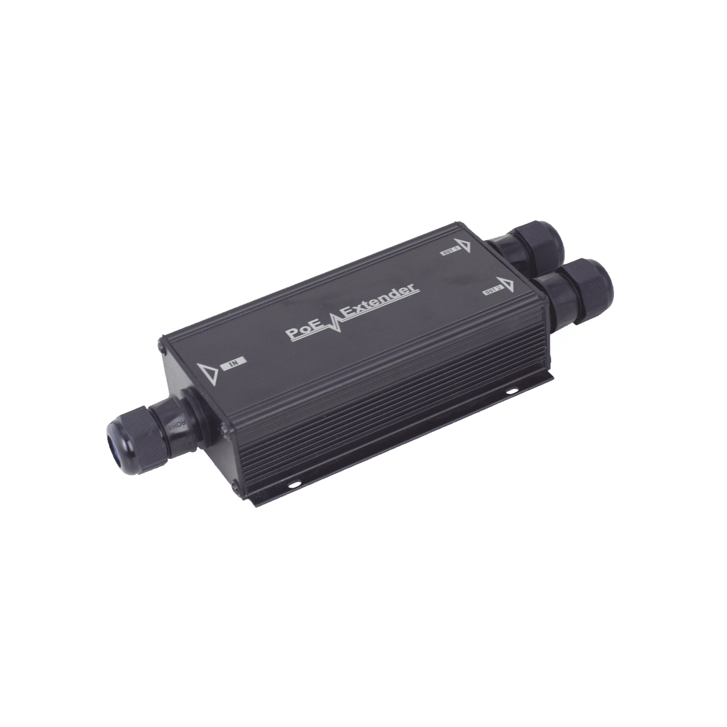 Extensor PoE/ 100 Metros / Intemperie (IP66) / 60 Watts / 1 puerto @ 2 salidas a 30 W / No requiere fuente de alimentación adicional