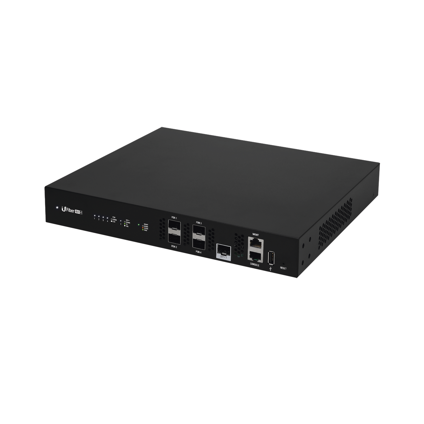 UFiber GPON OLT, Terminal de línea óptica hasta 512 ONUs concurrentes, con 4 puertos SFP GPON + 1 puertos SFP+ 10 G
