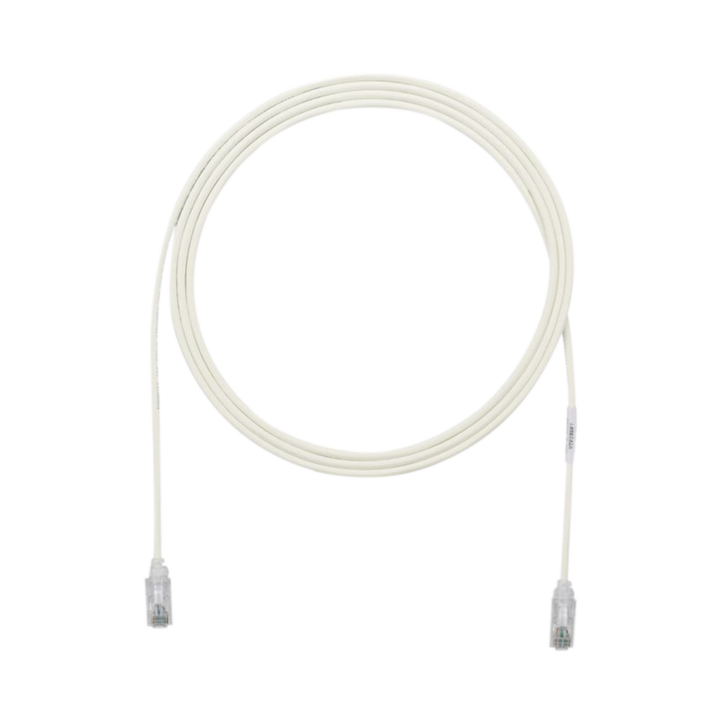 Cable de Parcheo TX6, UTP Cat6, Diámetro Reducido (28AWG), Color Blanco Gris, 7ft