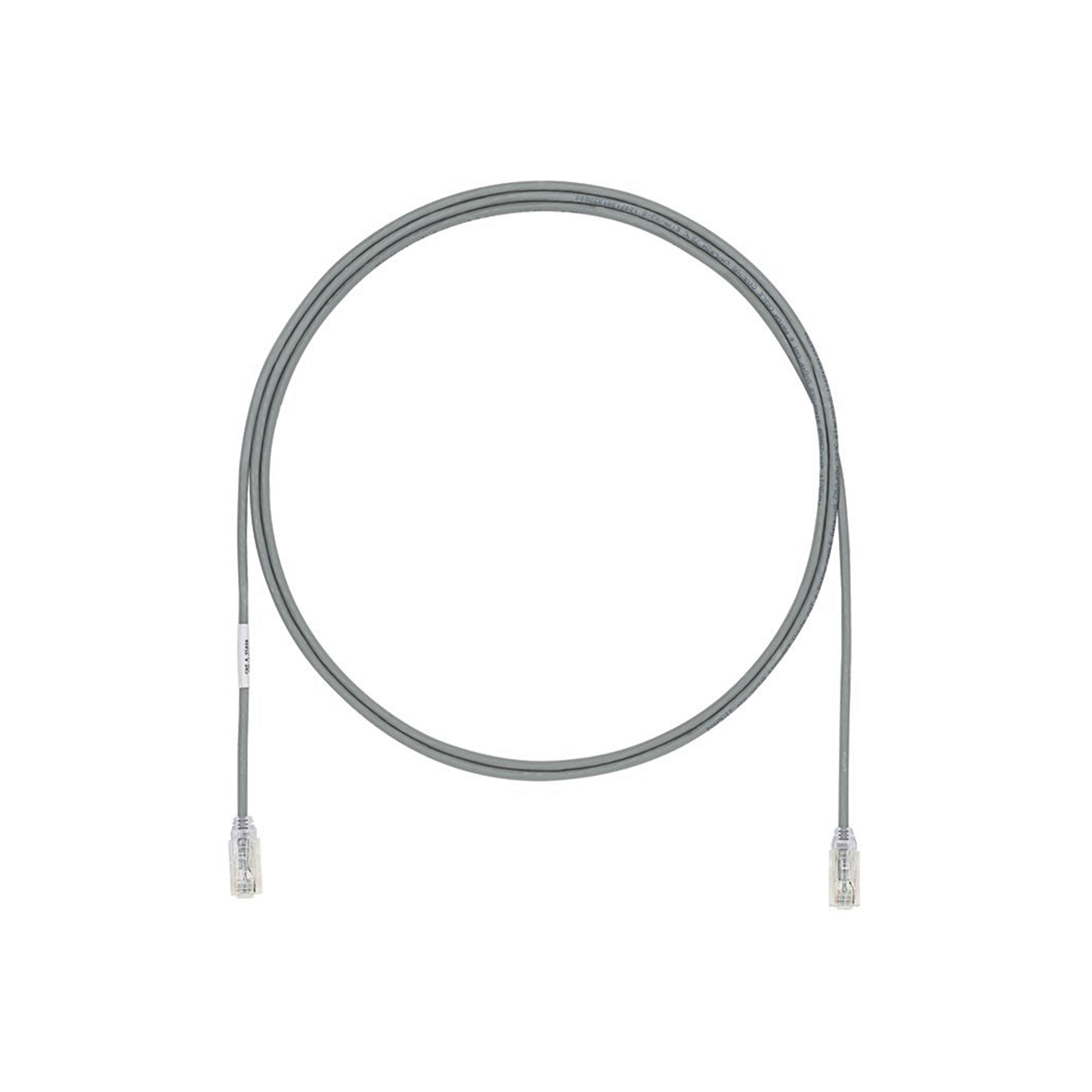 Cable de Parcheo UTP Cat6A, CM/LSZH, Diámetro Reducido (28AWG), Color Gris, 20 ft