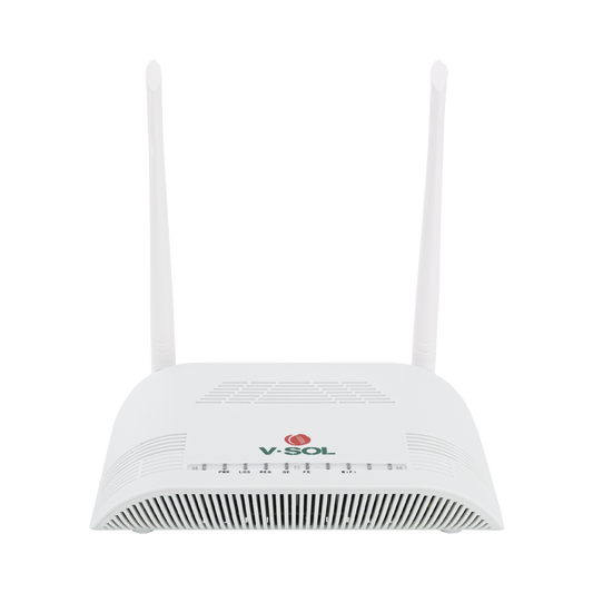 ONU Dual G/EPON con Wi-Fi en 2.4 GHz + 1 puerto LAN Gigabit +  1 puerto LAN Fast Ethernet, hasta 300 Mbps vía inalámbrico