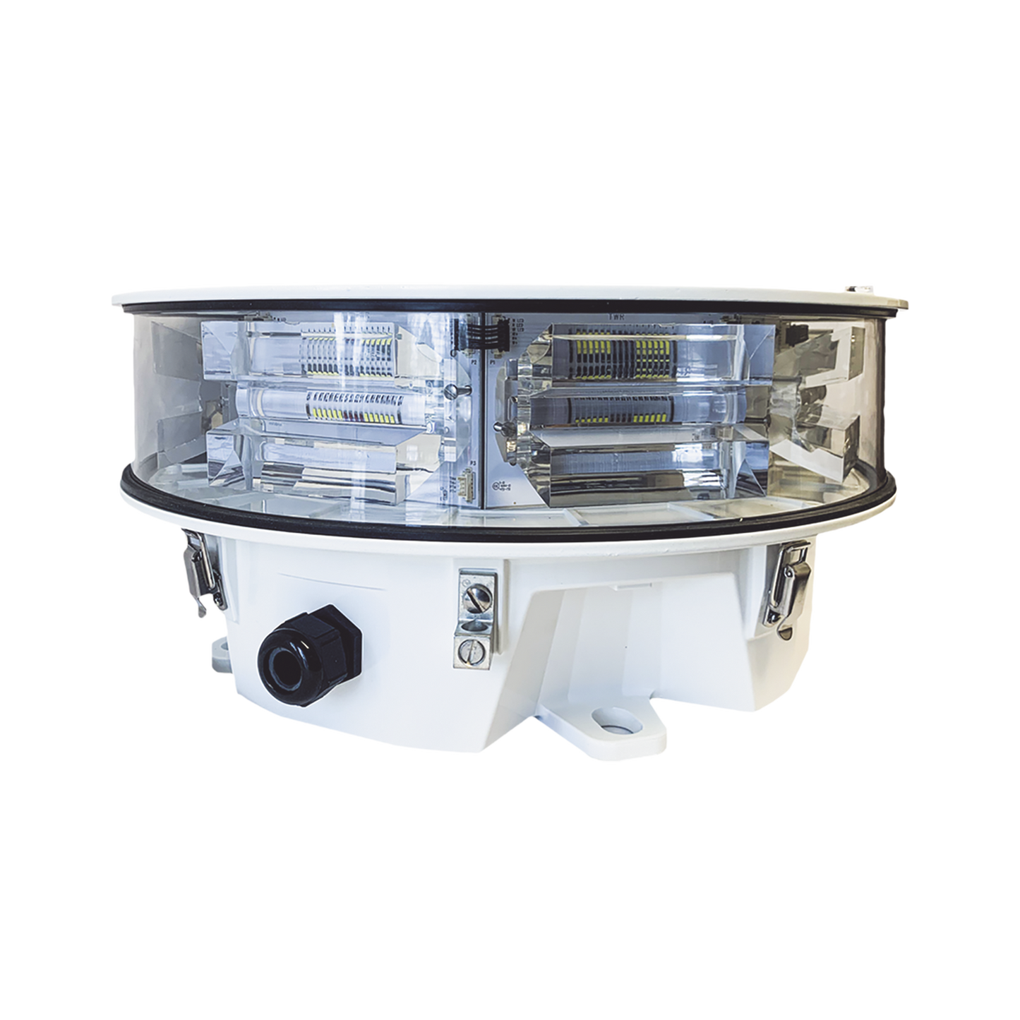 Lámpara de Obstrucción LED Blanca de Media Intensidad, Tipo L-865 acorde con FAA AC-70/7460-1L, (120 - 240 V ca).