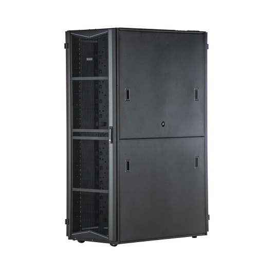 Gabinete FlexFusion para Centros de Datos, 42 UR, 700 mm de Ancho, 1200 mm de Profundidad, Fabricado en Acero, Color Negro